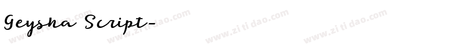 Geysha Script字体转换